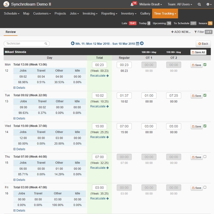 Field service time tracking, now easier with software